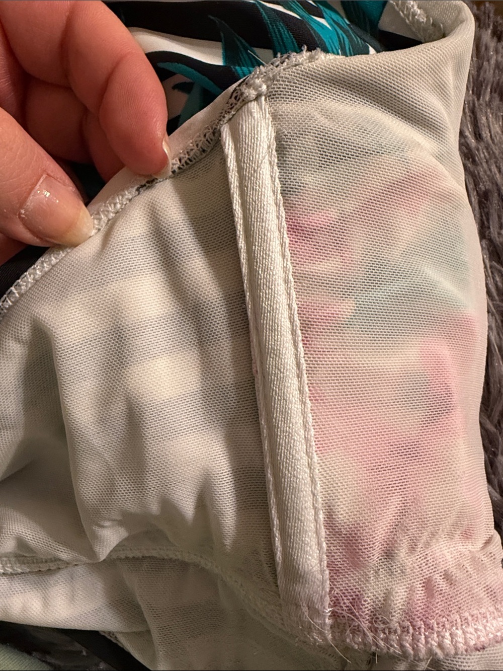 torrid Black & Pink Striped Floral Swim Crop Top - Picture 5 of 8
